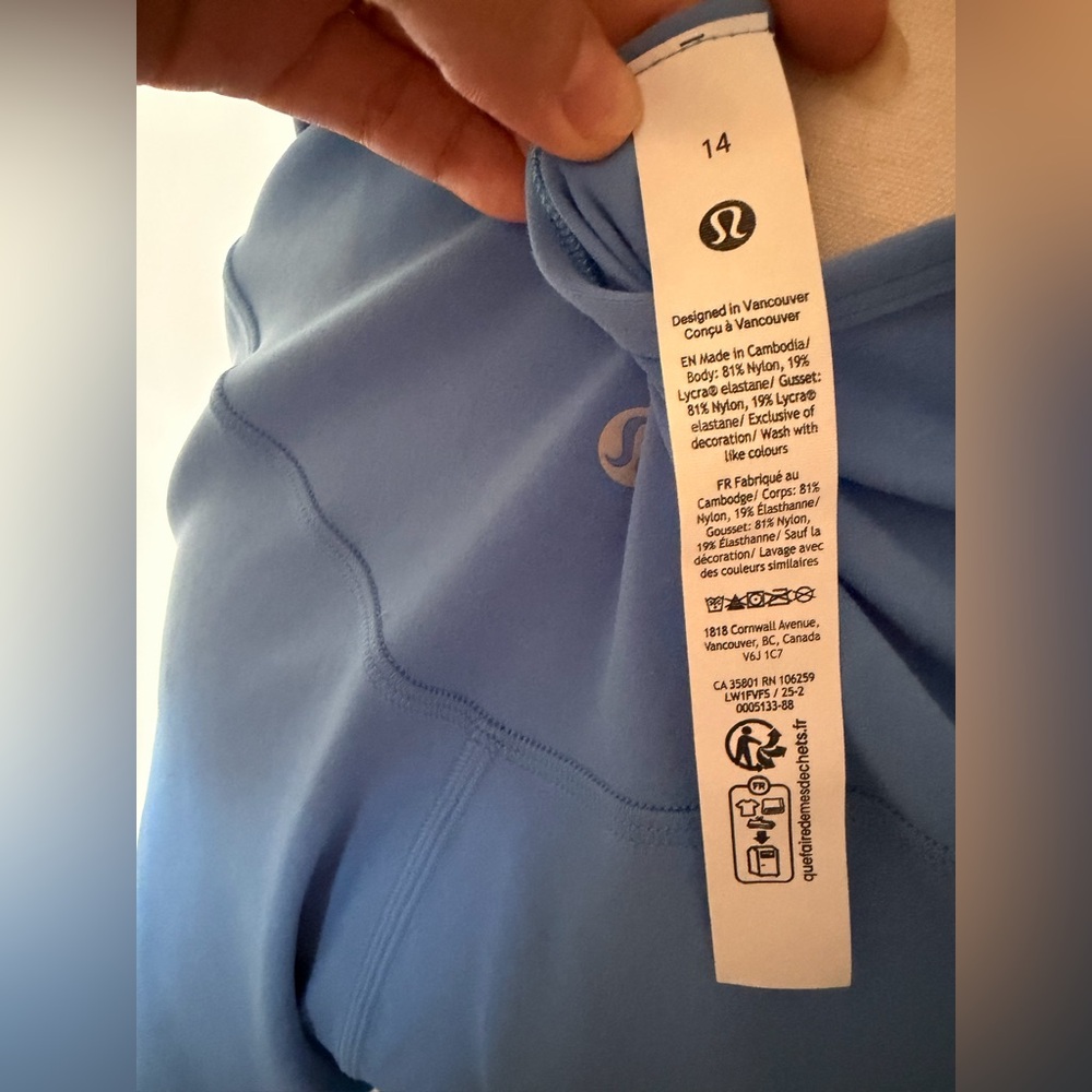 Lululemon Athletica Blue Cross-Back Bodysuit - Picture 7 of 7